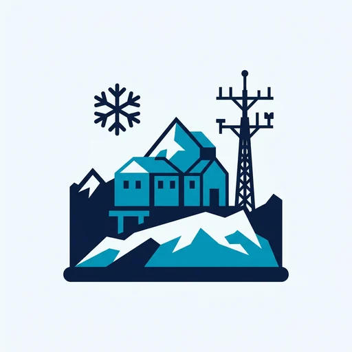 Flat illustration representing Antarctic and polar research in Hobart